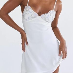 HINTZ SATIN MINI DRESS